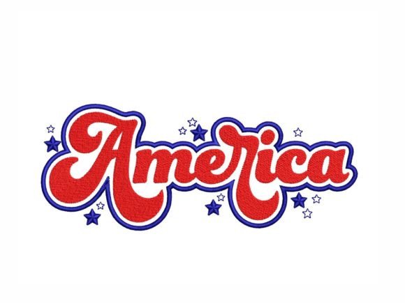 America: A Standout Independence Day Embroidery Design