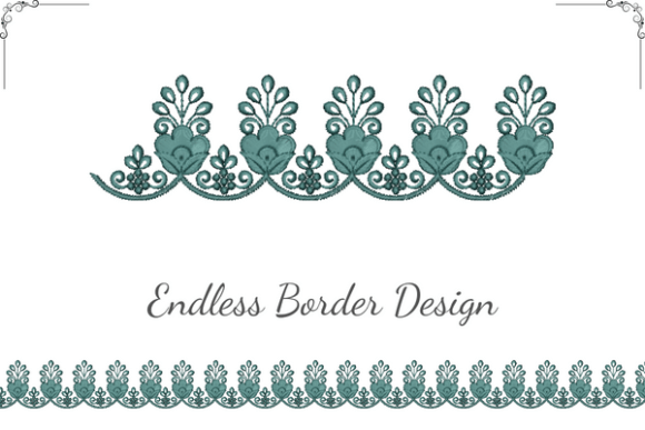 Baroque Border: Elegant Holiday Embroidery for Seasonal Products