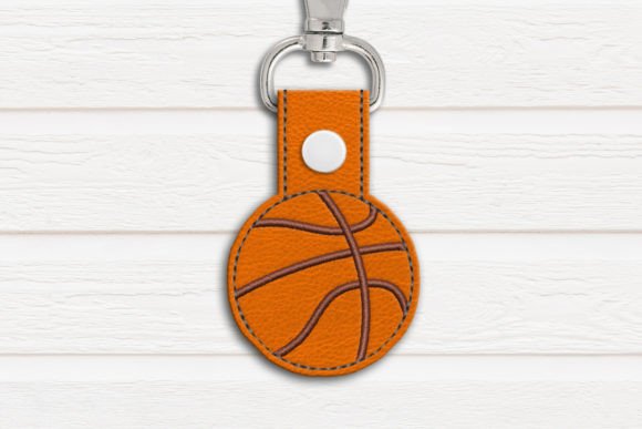 Basketball ITH Key Fob Applique