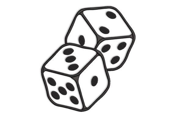 Lucky Dice: A Whimsical Embroidery Design for Small Business Branding