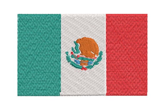 Mexico Flag Embroidery Design