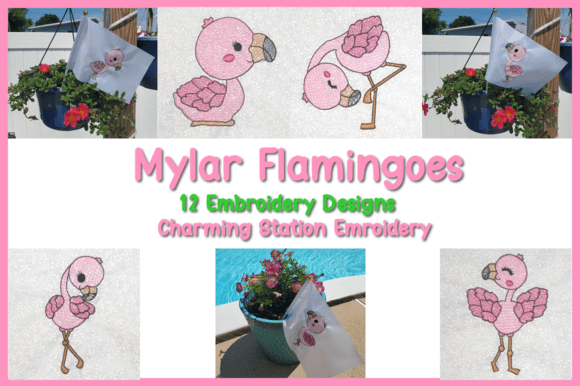 Mylar Flamingos: Tropical Shine for Holiday Stitching