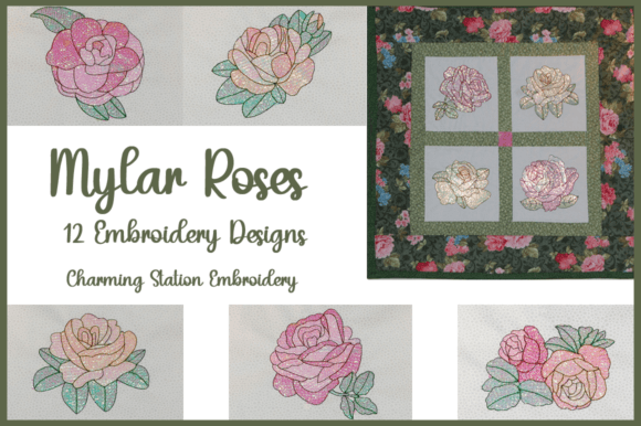 Mylar Roses: Elegant Floral Embroidery for Small Business Branding