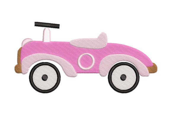 Pink Car: A Charming Embroidery Design for Heartfelt Gifts