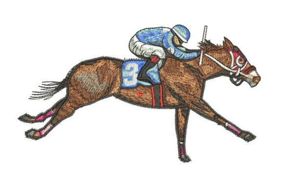 Racing Horse: A Sporty, Stylish Embroidery Design for Meaningful Gifts